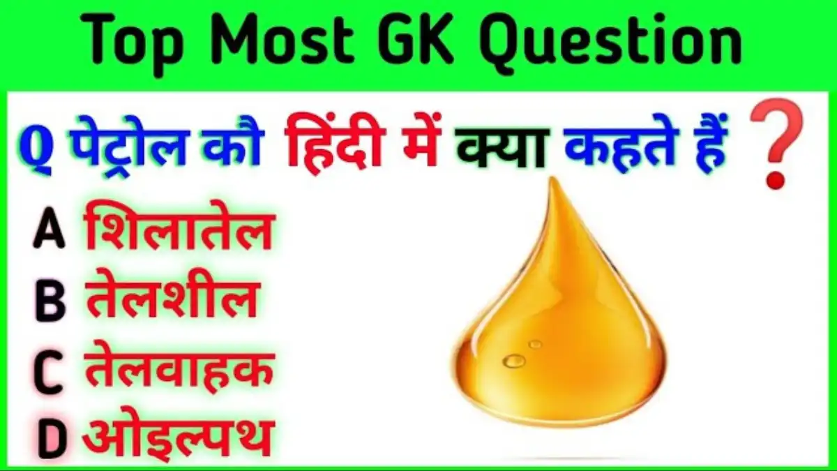 General Knowledge In Hindi: पेट्रोल को हिन्दी में क्या कहते है?